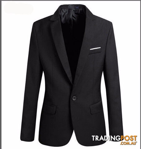Custom Afterpay Black / 4XLCasual Blazer Men Fashion Plus Size Business Slim Fit Jacket Suits Masculine Blazer Coat Button Suit Men Formal Suit jacket