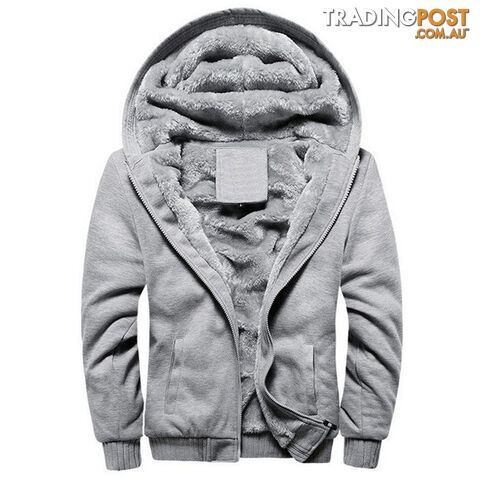 Custom Afterpay w11 gray / MFashion Bomber Mens Vintage Thickening Fleece Jacket Famous Brand Male Slim Fit Warm Coat