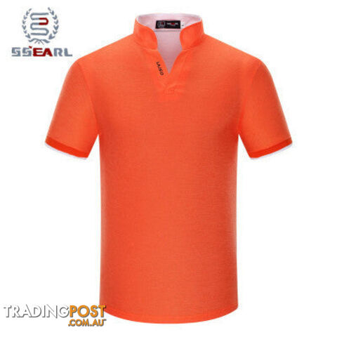 Custom Afterpay orange / XLBrand men's Polo Shirt For Men aeronautica polo Knitting Short Sleeve shirt jerseys Asia Size