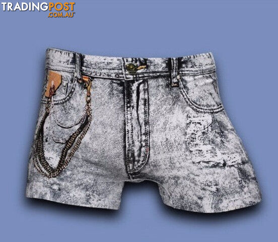 Custom Afterpay B3 / XXXLMen underwear Boxers Men Print boxers Spandex Cotton underwear men cuecas Boxers Fashion Denim Men's shorts boxer