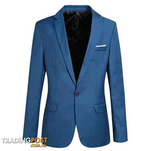 Custom Afterpay dark blue / XXXLleisure Suits Men Slim small suit coat Boys and young men thin suit #MC016