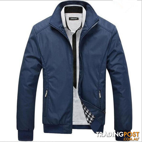 Custom Afterpay Blue / LMen Jacket Fashion Casual Loose Mens Jacket Bomber Jacket Mens jackets and Coats Plus Size M-5XL 3Colors