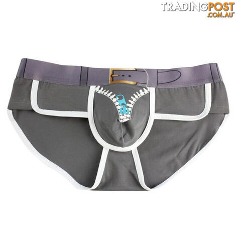 Custom Afterpay Gray / LTemptation The Underwear Solid Nylon Spandex Briefs Ice Breathable Transparent Underwear Men Brand Mens Brief #2458