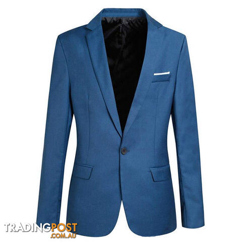 Custom Afterpay dark blue / XLleisure Suits Men Slim small suit coat Boys and young men thin suit #MC016