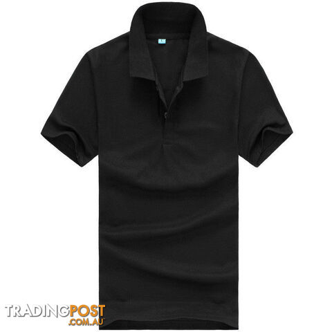 Custom Afterpay YL0306 black / XLMen solid polo shirt Clothing short Tees for style casual tops YL03