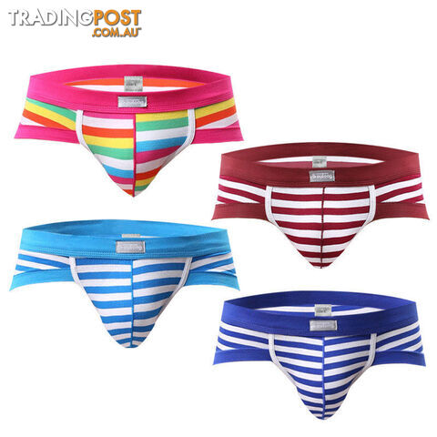 Custom Afterpay group 1 / M4 Pcs/lot Male Underwear Cotton Men Briefs Underwear Striped Men Briefs Shorts Men Underpants Underwear Briefs Men