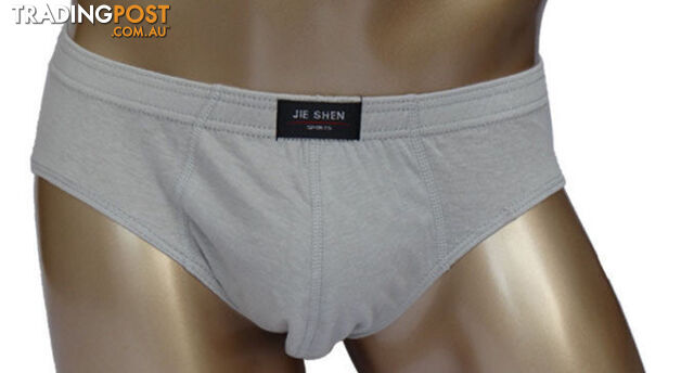 Custom Afterpay ligth gray / XXLcotton underwear ultra-large size men's briefs male solid color underpants
