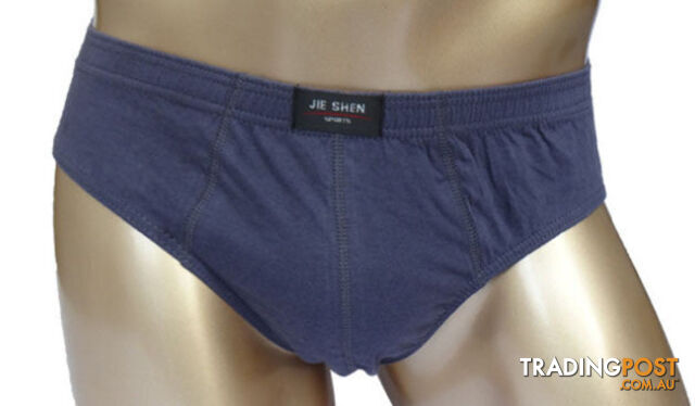 Custom Afterpay dark gray / XLcotton underwear ultra-large size men's briefs male solid color underpants