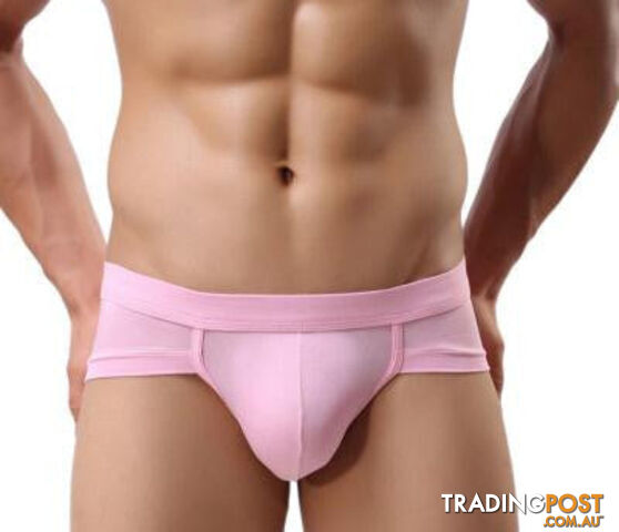 Custom Afterpay Pink / XXLAmazing Men Underwear Men's Briefs Soft Underpants 5Colors