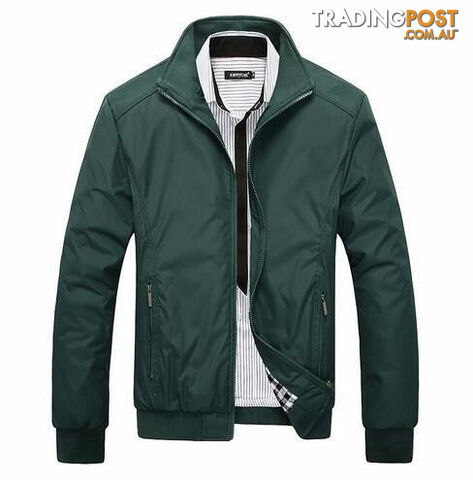 Custom Afterpay Green / 5XLMens Jacket Overcoat Warm man Stand Slim casual coats outwear windbreaker jackets size M-5XL