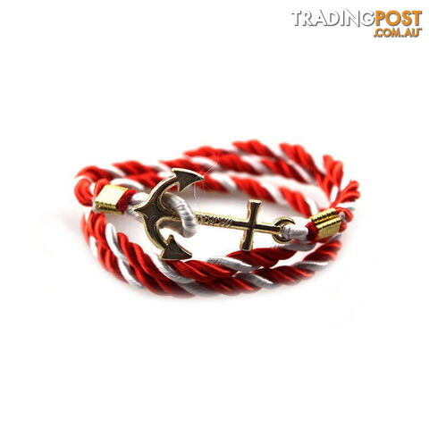 Custom Afterpay P1653Vintage Anchor Bracelet Men Women Trendy Rope Bracelet Fashion Accessories Fine Jewelry