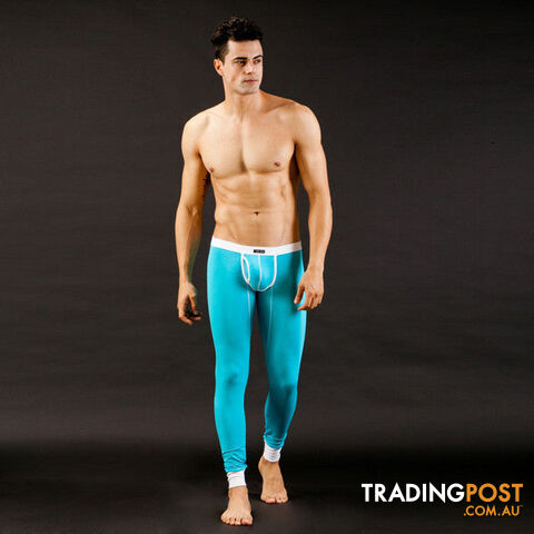 Custom Afterpay Blue / LMen's Long Thermal Long Johns Underwear Pants and Trouser