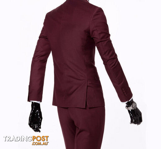 Custom Afterpay 2 pieces an hong se / Mboutique men suit sets / Men's two button Blazers suit+vest+jacket pants