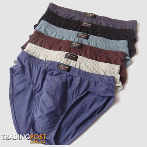 Custom Afterpay random / 5XLcotton underwear ultra-large size men's briefs male solid color underpants
