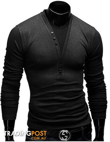 Custom Afterpay Dark gray / Asian Size MT Shirt Men Brand Fashion Men'S Fake two Stitching Design Tops & Tees T Shirt Men Long Sleeve Slim T shirt Homme XXL