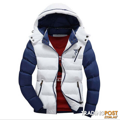 Custom Afterpay Style 3 white / XLArrival Men Jacket Warm cotton coat mens casual hooded jackets Handsome Outwear thicking Parka Plus size XXXL Coats