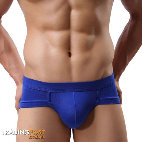 Custom Afterpay Blue / XLTrunks Underwear Men Men's Boxer Shorts Bulge Pouch soft Underpants Low Waist 5 Colors High