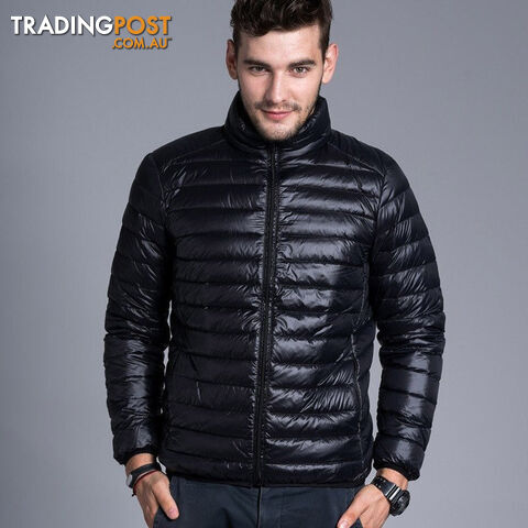 Custom Afterpay black / XXXLMen casual warm Jackets solid thin breathable Jacket Mens outwear Coat Lightweight parka Plus size XXXL hombre jaqueta