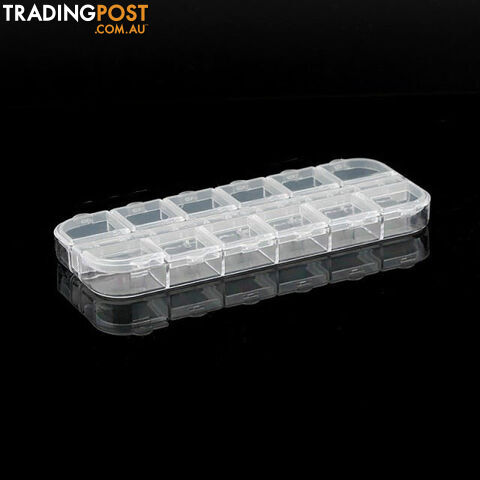 Custom Afterpay 13x5x1cmTransparent Plastic Storage Jewelry Box Compartment Adjustable Container For Beads Earring Box For Jewelry Rectangle Box Case