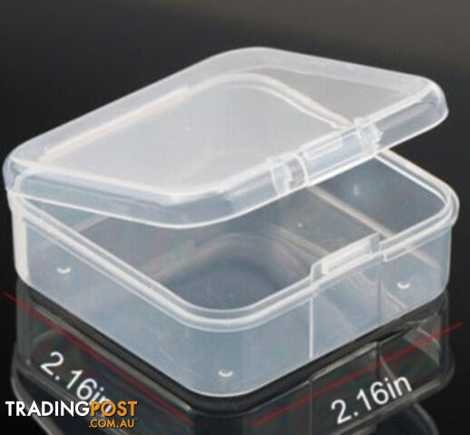 Custom Afterpay 5.5x5.5x2.1cmTransparent Plastic Storage Jewelry Box Compartment Adjustable Container For Beads Earring Box For Jewelry Rectangle Box Case