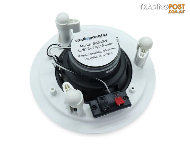 Studio Acoustics 5.25" 2-Way In-Wall & Ceiling Stereo Speakers – White - photo 3 of 5