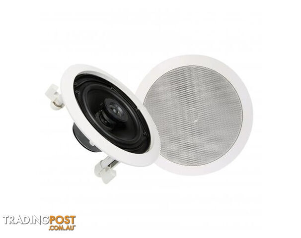 Studio Acoustics 5.25" 2-Way In-Wall & Ceiling Stereo Speakers – White - photo 2 of 5