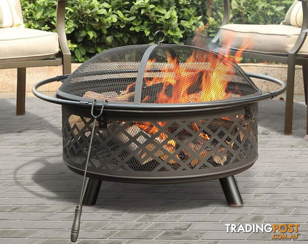 PHI VILLA 32" Wood Burning Fire Pit & BBQ