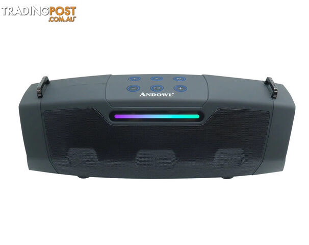 Andowl Portable Bluetooth Karaoke Speaker Dual Wireless Microphones Black - photo 3 of 7
