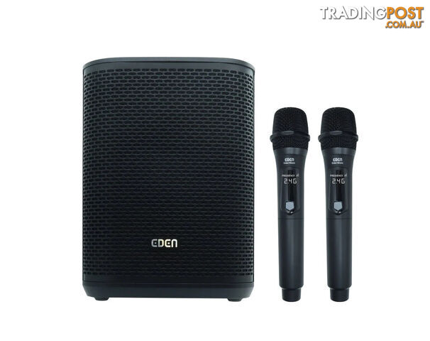 EDEN Portable Bluetooth Karaoke Speaker Dual Wireless Microphones