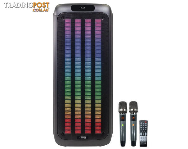 Bluetooth Karaoke Machine Wireless UHF Microphones Party Speaker