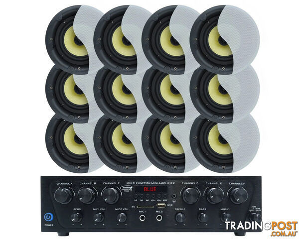 Weconic Bluetooth Amplifier + 6.5" Indoor Ceiling Speaker System