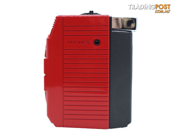 Portable Bluetooth Cassette Player Retro AM FM Radio Red - photo 3 of 7