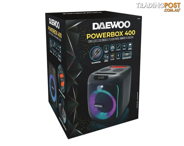 DAEWOO Bluetooth Powerbox 400 Party Speaker Wired Microphone - photo 5 of 5