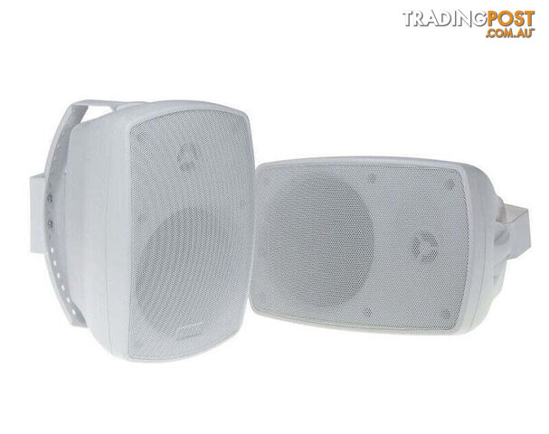 Studio Acoustics 5.25" 2-Way Indoor/Outdoor Bookshelf Wall Mount Speakers Pair –...