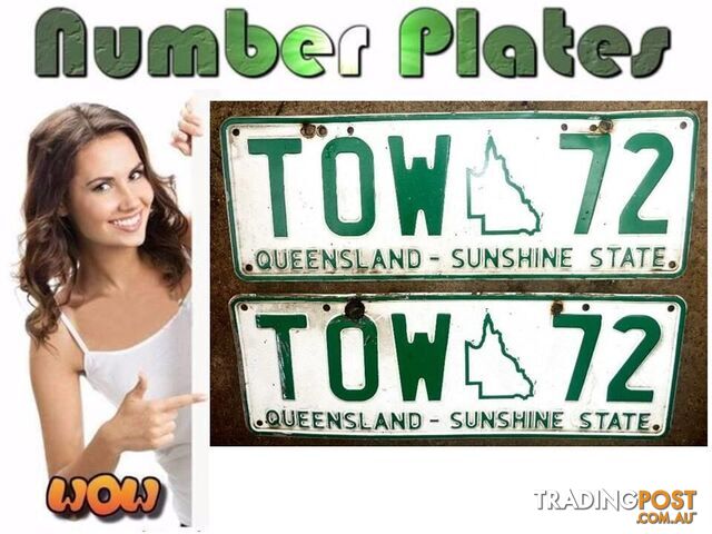 NUMBER PLATES TOW 72