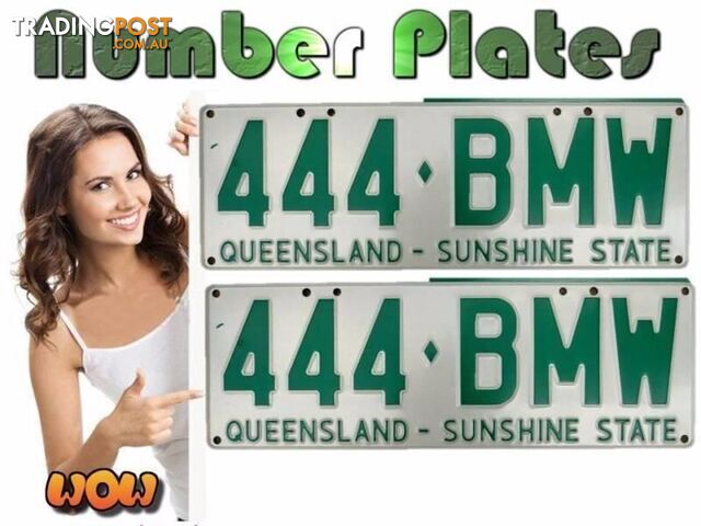 NUMBER PLATES 444 BMW