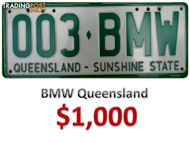 NUMBER PLATES 003BMW