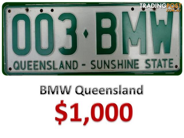 NUMBER PLATES 003BMW