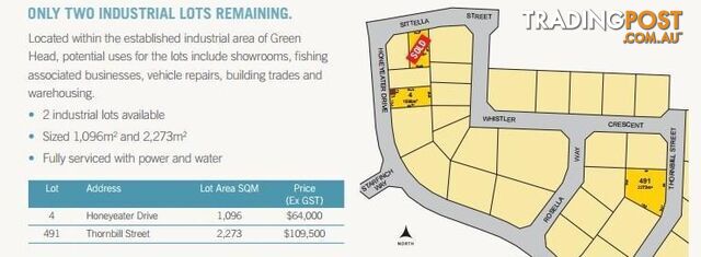 Lot 491 Thornbill Street Green Head WA 6514