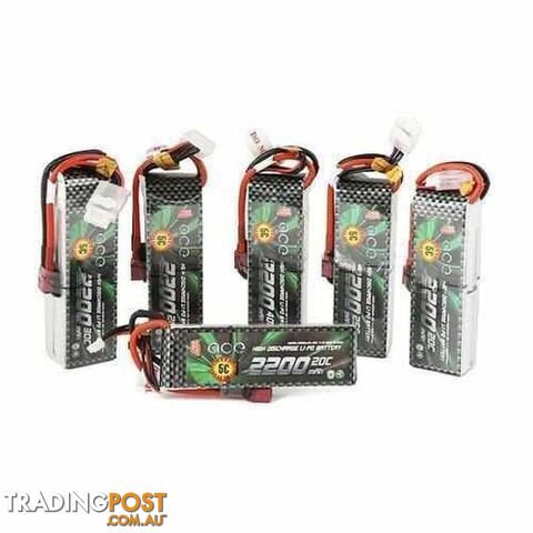Gens Ace Lipo Battery 2200mAh Lipo 2S 3S 4S - DRX-32141282967588