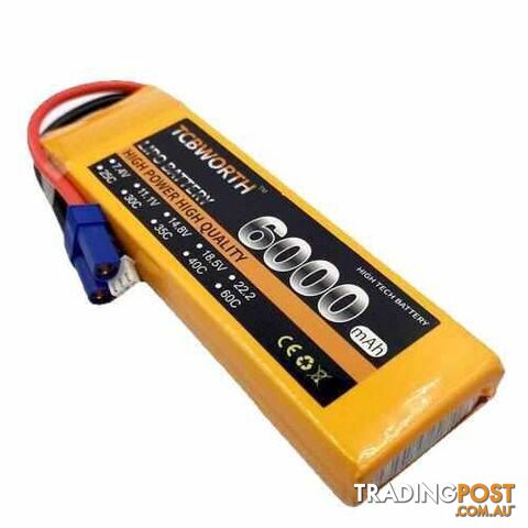 TCBWORTH 2S 7.4V 6000mAh 30C Lipo Battery - DRX-31419821752356