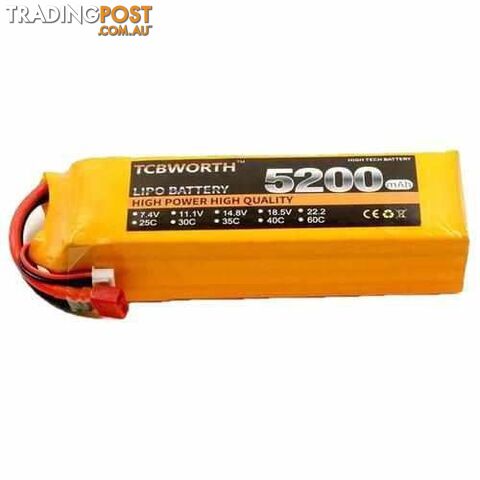 TCBWORTH 4S 14.8V 5200mAh 25C 35C Lipo Battery - DRX-31419882700836