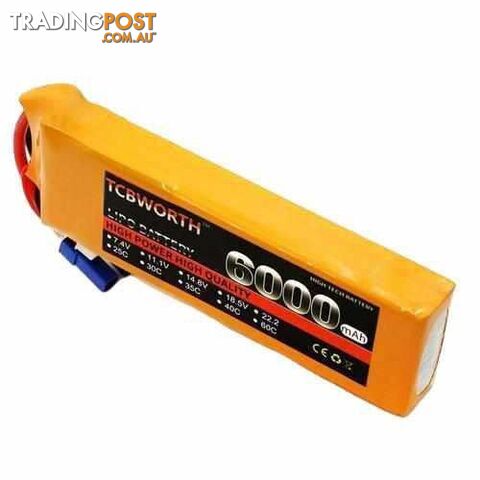 TCBWORTH 2S 7.4V 6000mAh 25C 35C 60C Lipo Battery - DRX-31419845410852