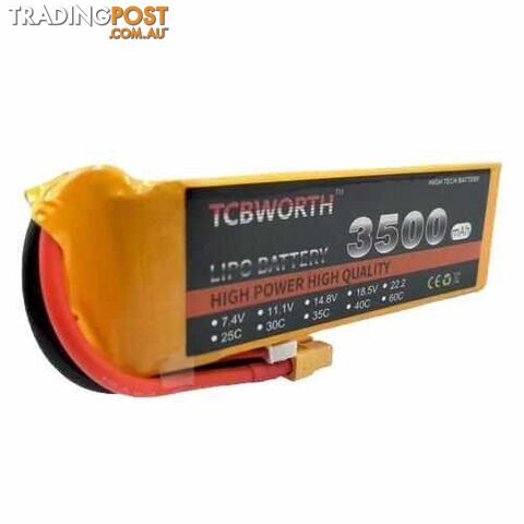 TCBWORTH 2S 7.4V 3500mAh 30C Lipo Battery - DRX-31419801141284