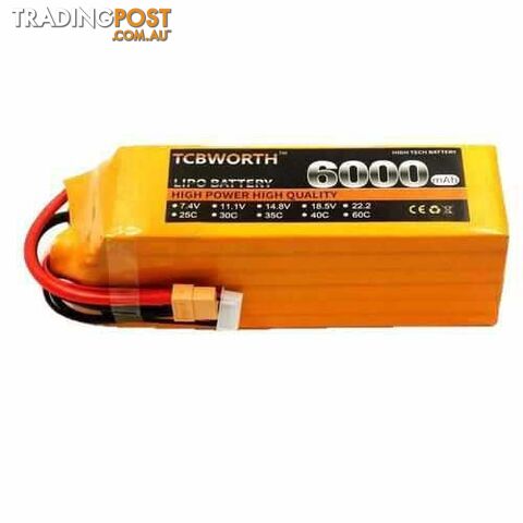 TCBWORTH 6S 22.2V 6000mAh 60C Lipo Battery - DRX-31419811233828