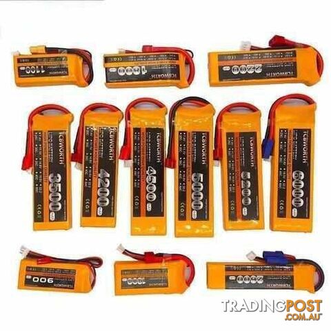TCBWORTH 7.4V 2S Lipo Battery 1100mAh to 5200mAh 25C/35C - DRX-31419789967396