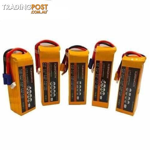 TCBWORTH 2S 7.4V / 3S 11.1V / 4S 14.8V / 5S 18.5V / 6S 22.2V 4200mAh to 6000mAh 60C Lipo Battery - DRX-31419773878308
