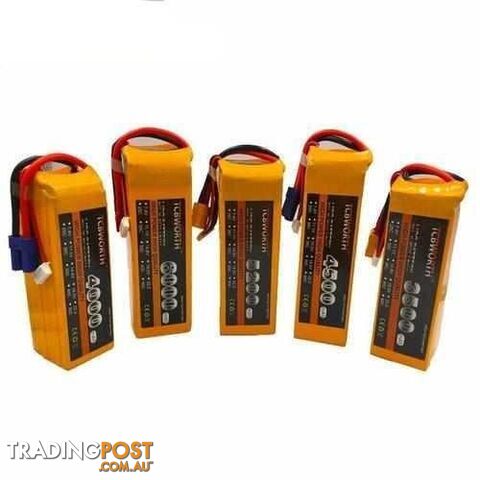 TCBWORTH 2S 7.4V / 3S 11.1V / 4S 14.8V / 5S 18.5V / 6S 22.2V 4200mAh to 6000mAh 60C Lipo Battery - DRX-31419773878308