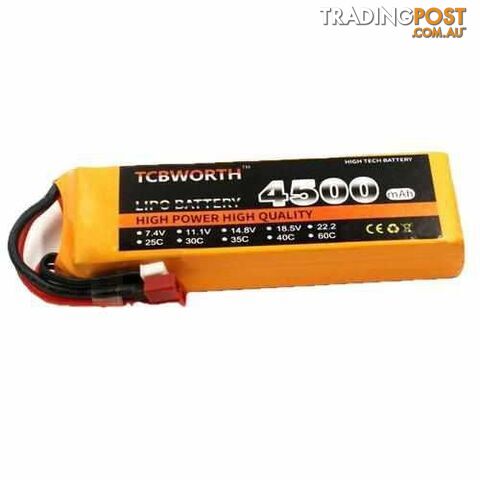 TCBWORTH 3S 11.1V 4500mAh 40C Lipo Battery - DRX-31419942076452