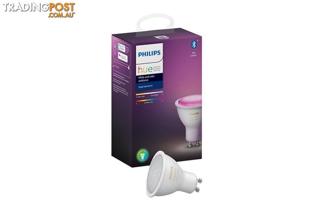 Philips Hue White and Colour Ambience GU10 Bluetooth Downlight - Philips - 08718699730352 - HUE-HUEWCAGU10BT